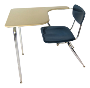 1960s mid century modern elementary school desk and chair set 1608