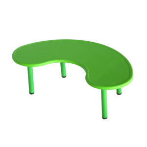 kids school table green color bean shaped