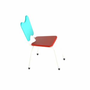 Kids school chair blue and red color