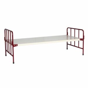 A single-cot made of mild steel for the school hostel.
